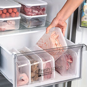 Frozen Meat Storage Box with 5 Compartments Food-Grade Grid Organizer