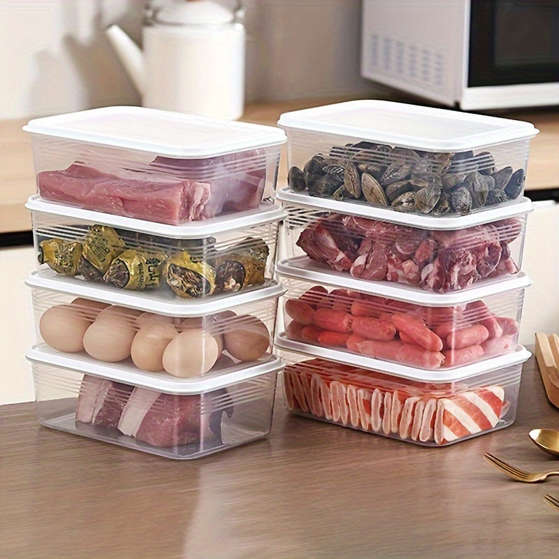 Frozen Meat Storage Box with 5 Compartments Food-Grade Grid Organizer