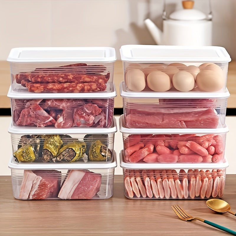 Frozen Meat Storage Box with 5 Compartments Food-Grade Grid Organizer