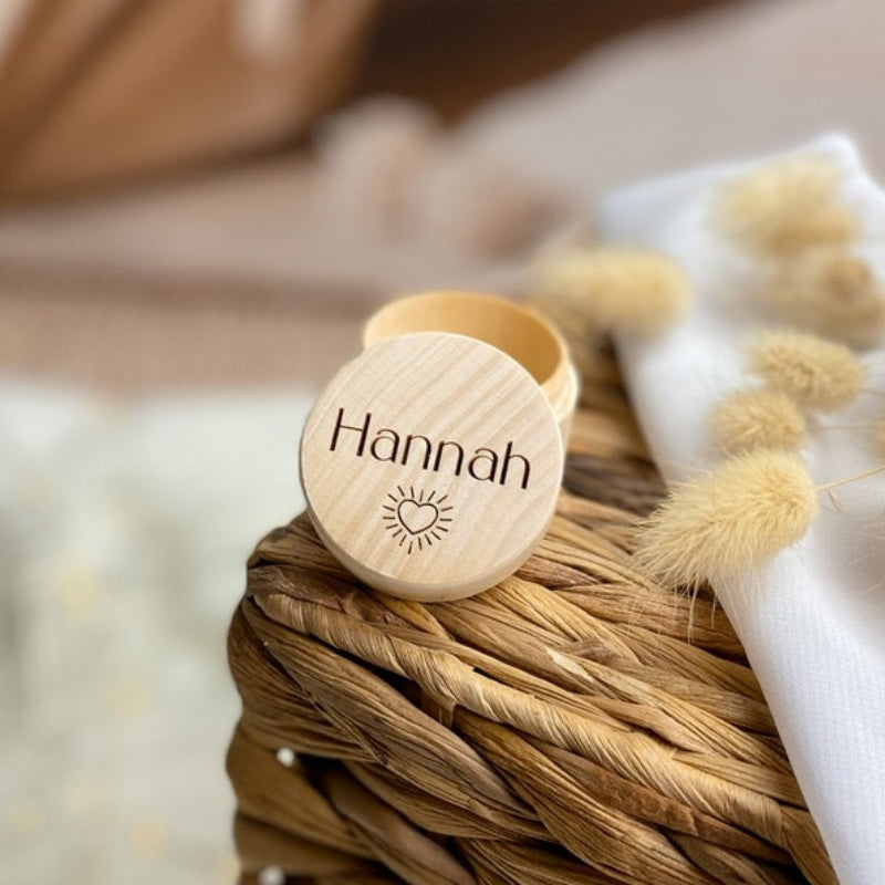 Newborn Keepsake Box with Compartments for Baby Teeth Memory Jar Tooth Saver