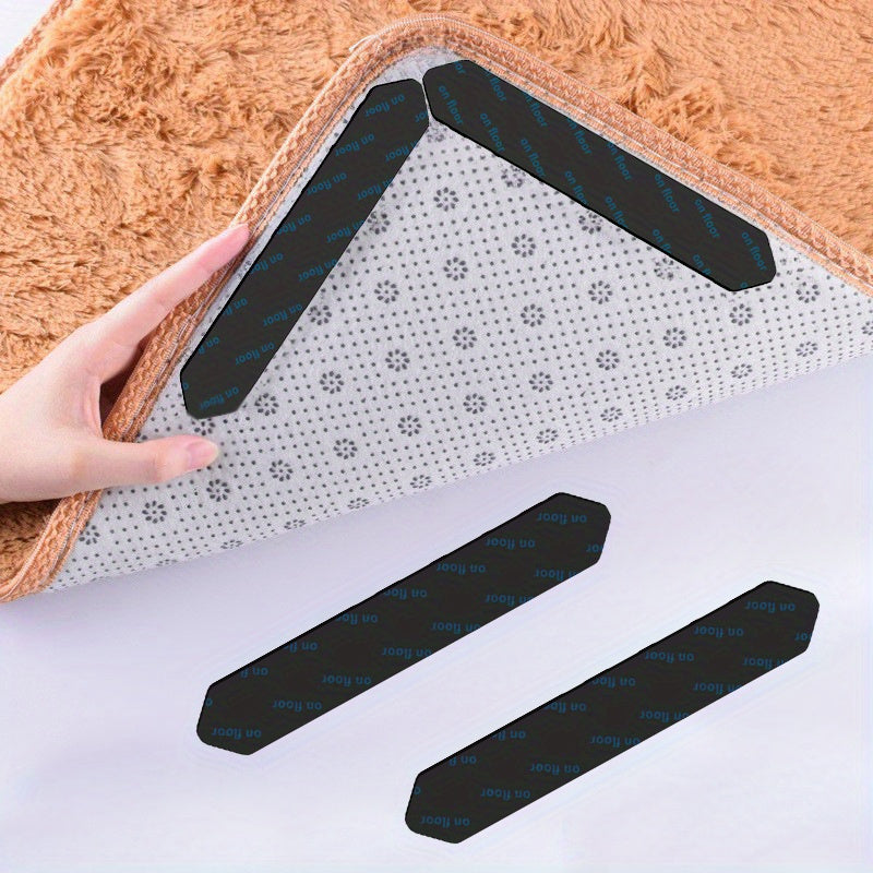 4-Piece Non-Slip Rug Grippers for Living Room and Bathroom Safety