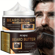 Mantequilla para barba para hombres, acondicionador hidratante y suavizante, 50g para barbas más llenas y fuertes