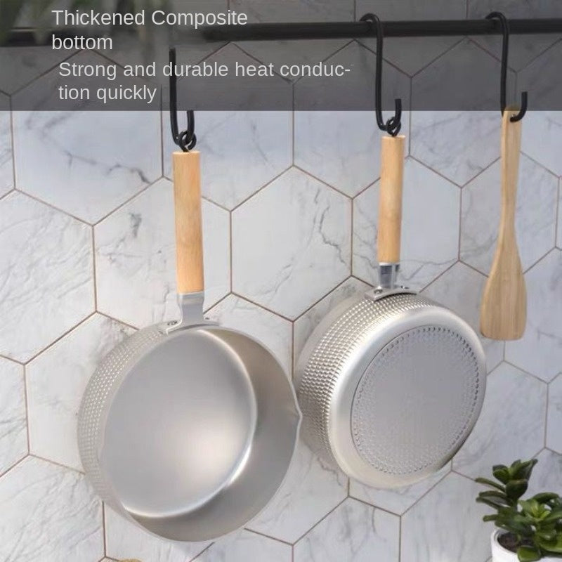 Японская кастрюля в серебре, золоте или черном цвете с многофункциональными возможностями - подходит для индукционных плит, профессиональная алюминиевая кастрюля для супов, лапши, жарки и рагу, размером 18 см.