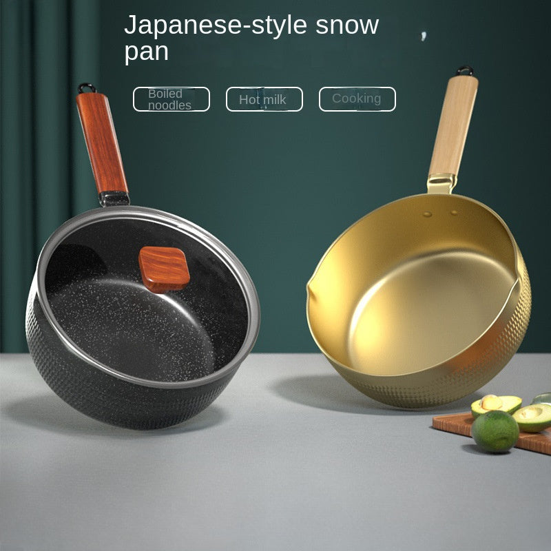 Японская кастрюля в серебре, золоте или черном цвете с многофункциональными возможностями - подходит для индукционных плит, профессиональная алюминиевая кастрюля для супов, лапши, жарки и рагу, размером 18 см.