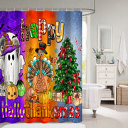 Halloween Bathroom Decor Set with Shower Curtain Rugs and Accessories Waterproof Polyester
