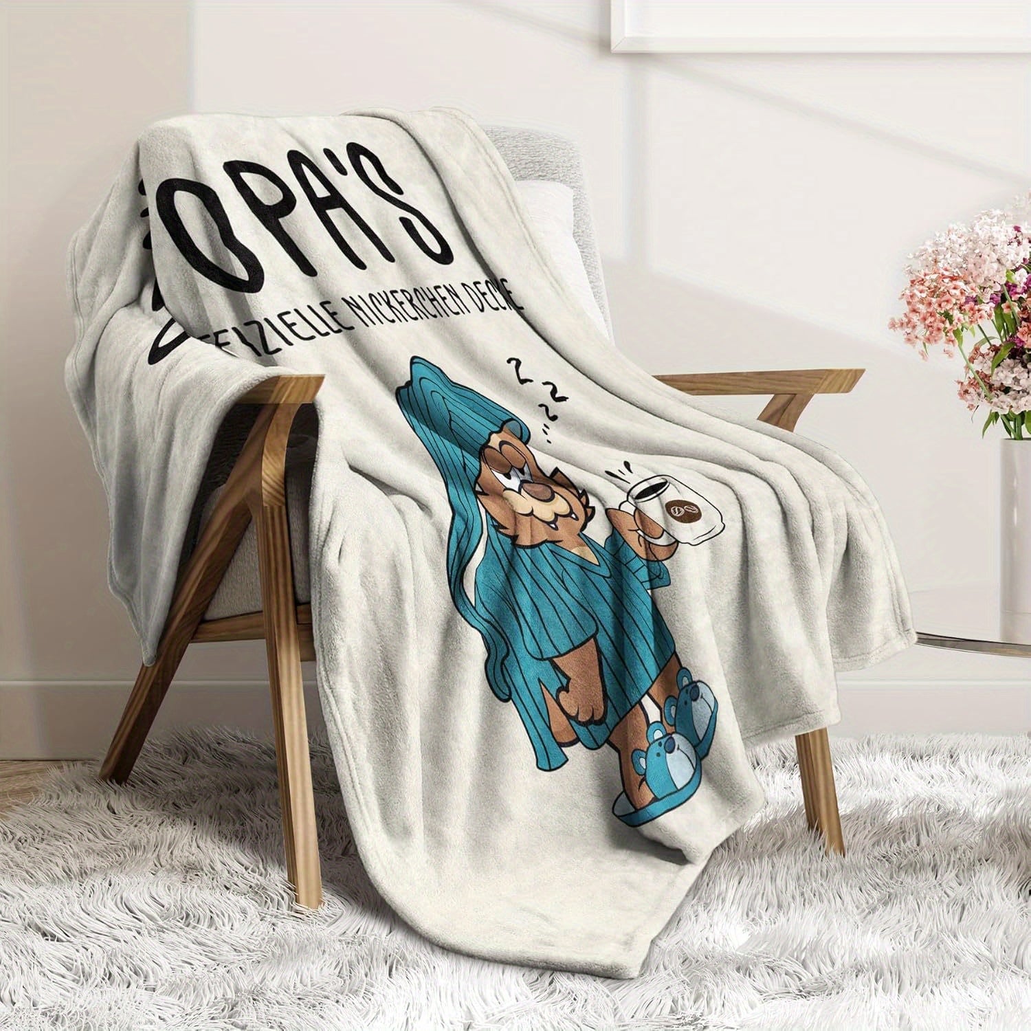 All Seasons Soft Flannel Fleece Throw Blanket for Adults Polyester Knitted Digital Print