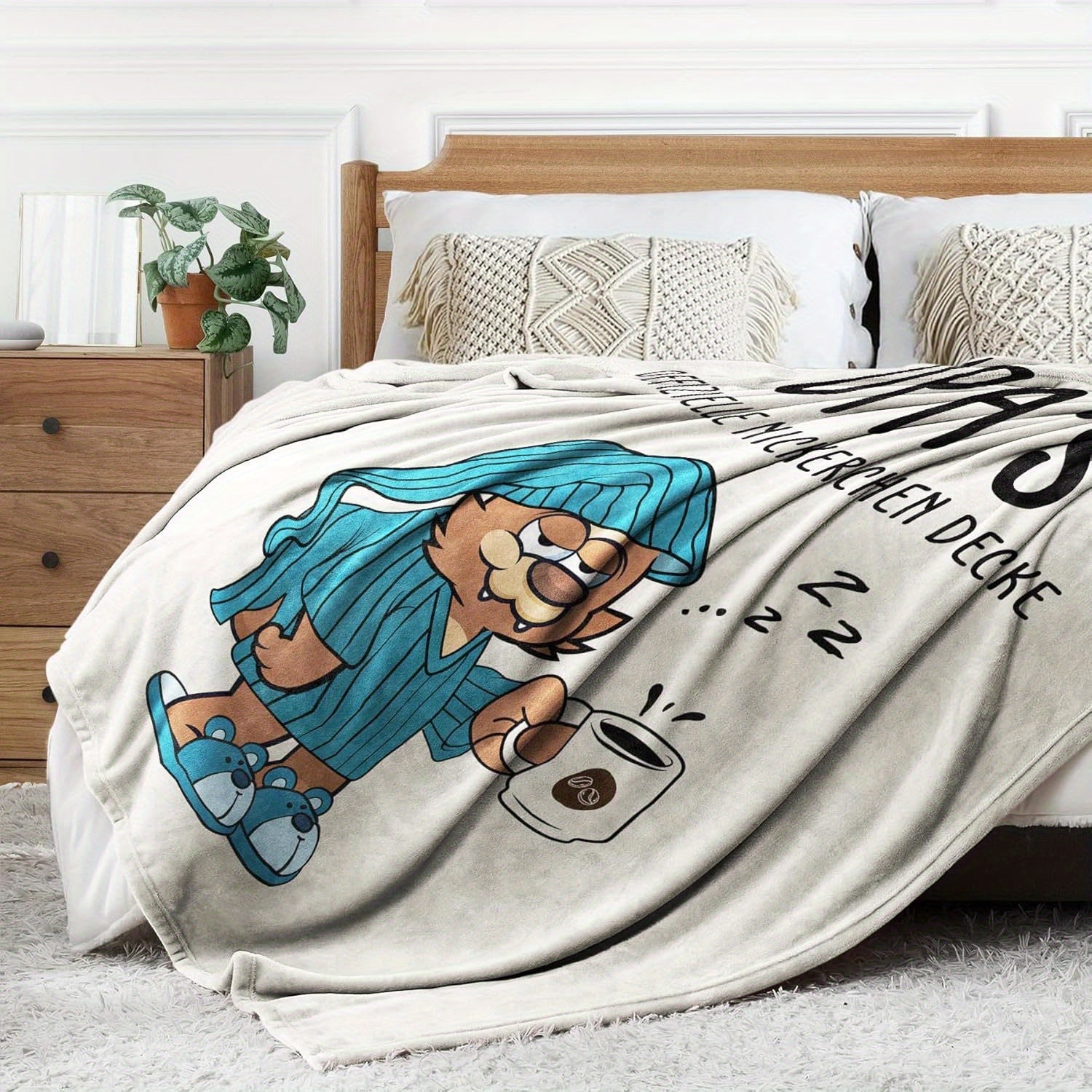 All Seasons Soft Flannel Fleece Throw Blanket for Adults Polyester Knitted Digital Print