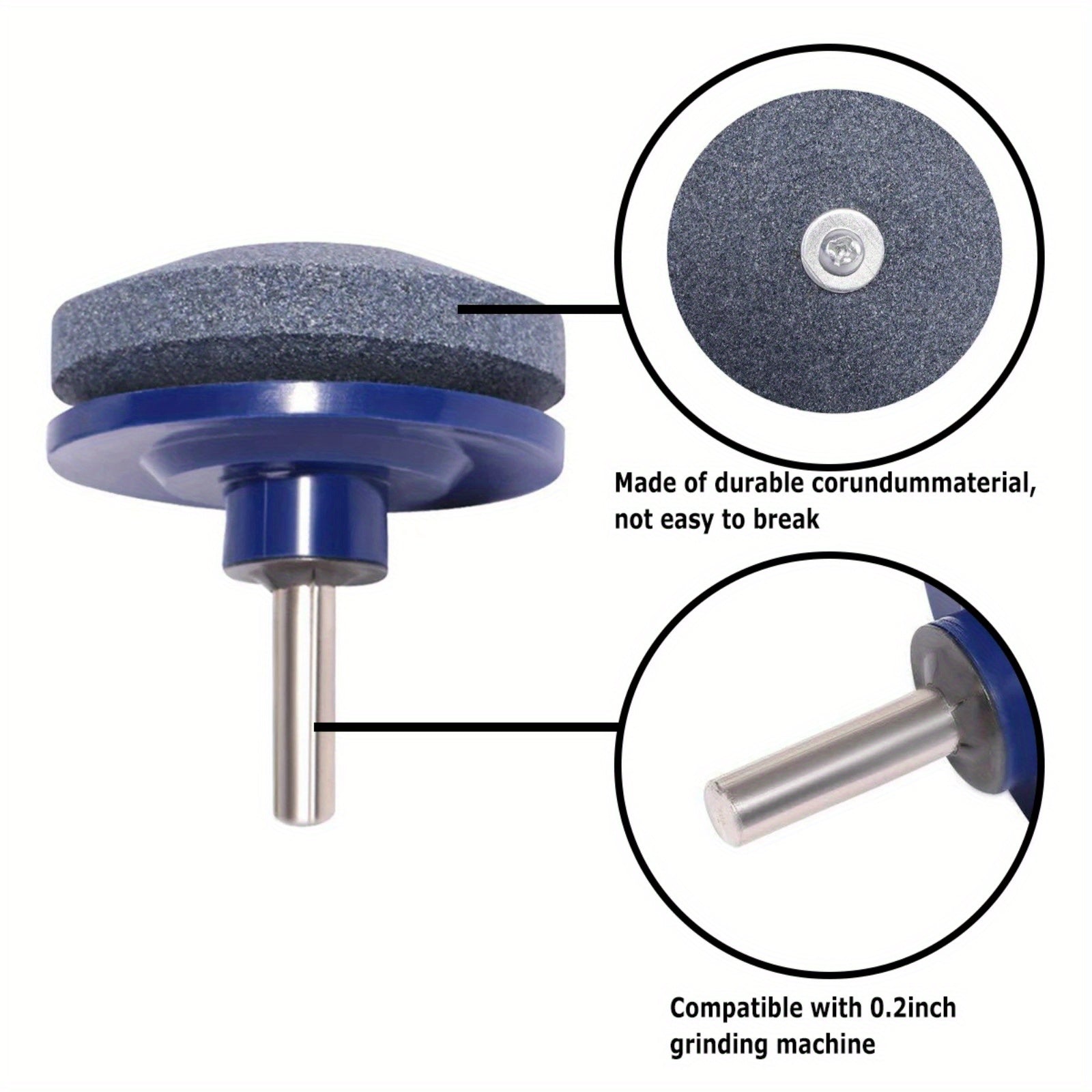 Lawn Mower Blade Sharpener Aluminum Oxide Durable Plastic Blue