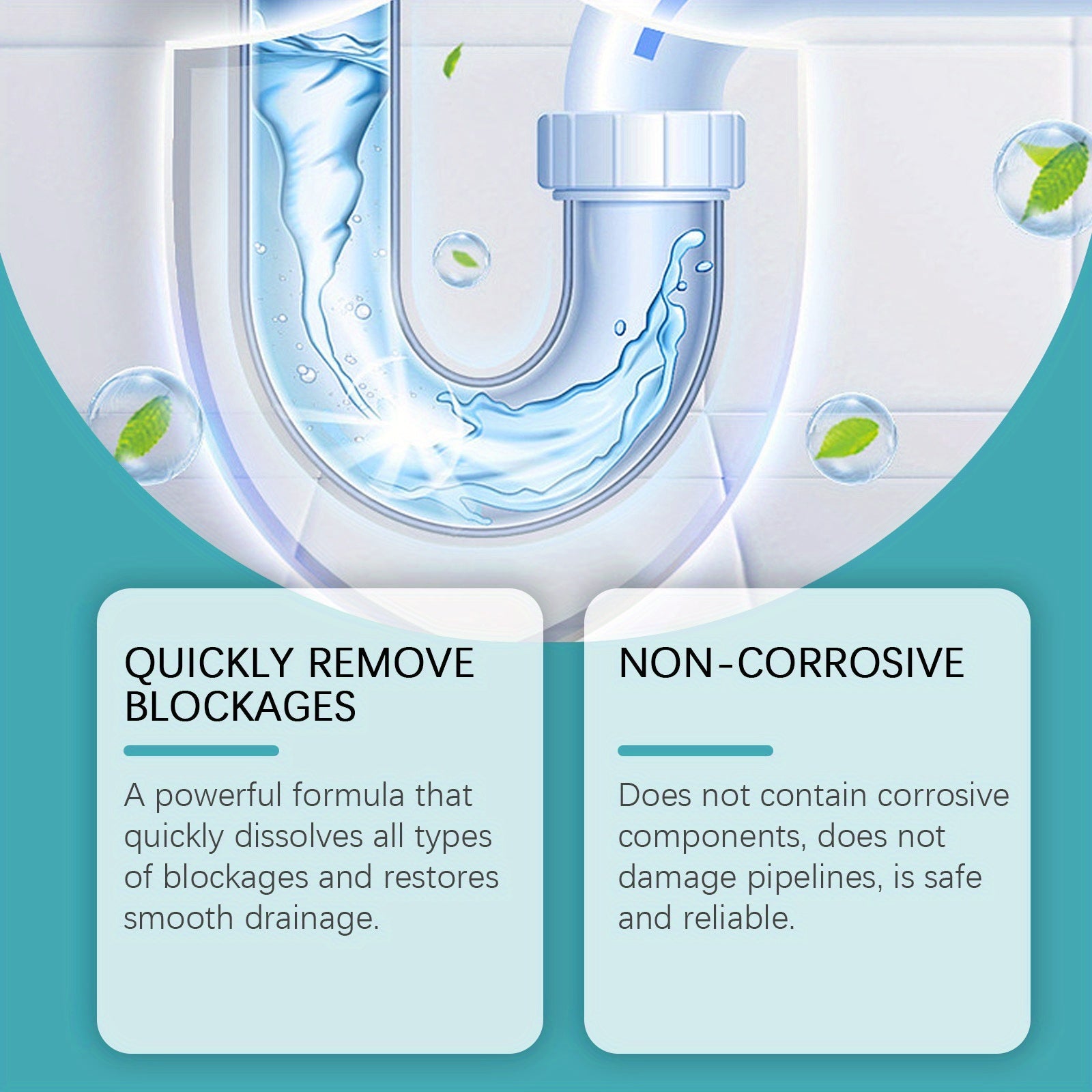 Oshxona va hammomdagi kanalizatsiya quvurlarini tozalash va hidni yo'qotish uchun gel, axlatni olib tashlaydi va yoqimsiz hidlarni yo'qotadi, 100mL hajmda mavjud.