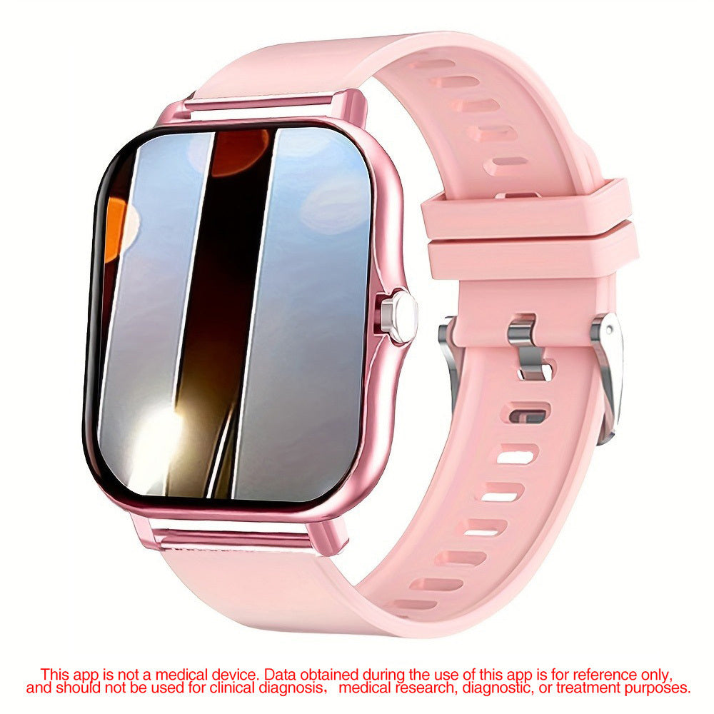 2024 Full Touch Smart Watch with Wireless Calling Zinc Alloy Case Silicone Band Fitness Tracker Compatible with Android iOS