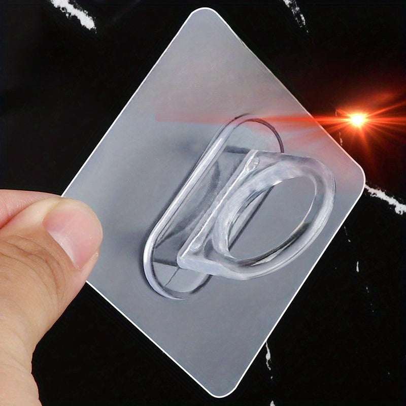 4 Pack Adhesive Hooks for Kitchen Bathroom Storage No-Drill Plastic Stylish Multi-Functional