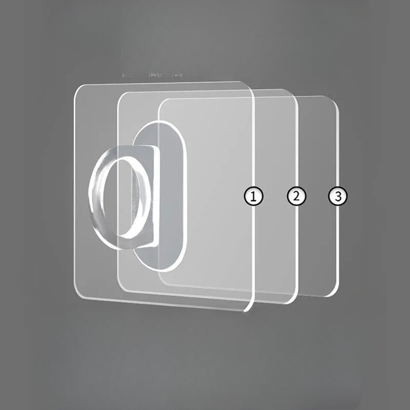 4 Pack Adhesive Hooks for Kitchen Bathroom Storage No-Drill Plastic Stylish Multi-Functional