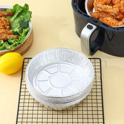 Pack de 10/20/30 bandejas de aluminio con tapas de domo de 7 pulgadas para asar y preparar comidas