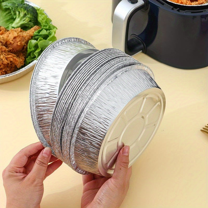 10/20/30 Pack Aluminum Foil Pans with Dome Lids 7-Inch for Roasting Meal Prep