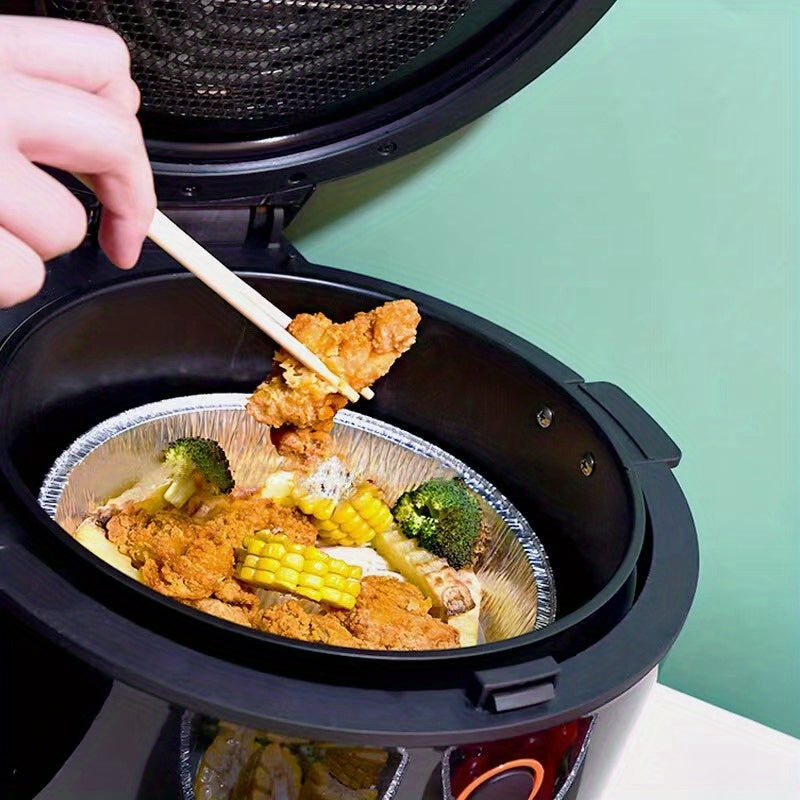 Pack de 10/20/30 bandejas de aluminio con tapas de domo de 7 pulgadas para asar y preparar comidas