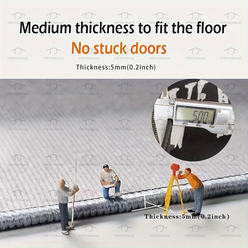 Half-Circle Welcome Floral Doormat Non-Slip Washable for High-Traffic Areas