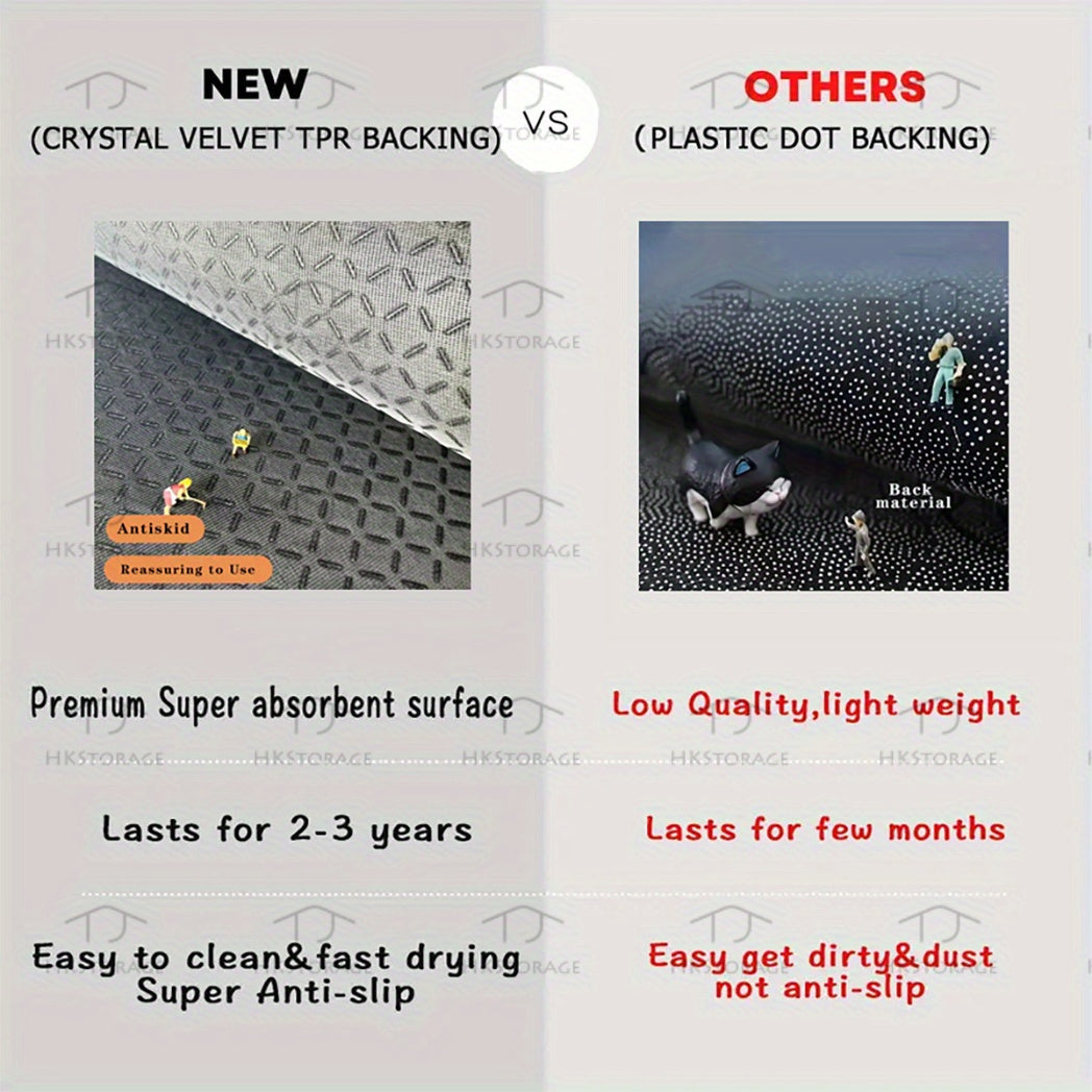 Half-Circle Welcome Floral Doormat Non-Slip Washable for High-Traffic Areas