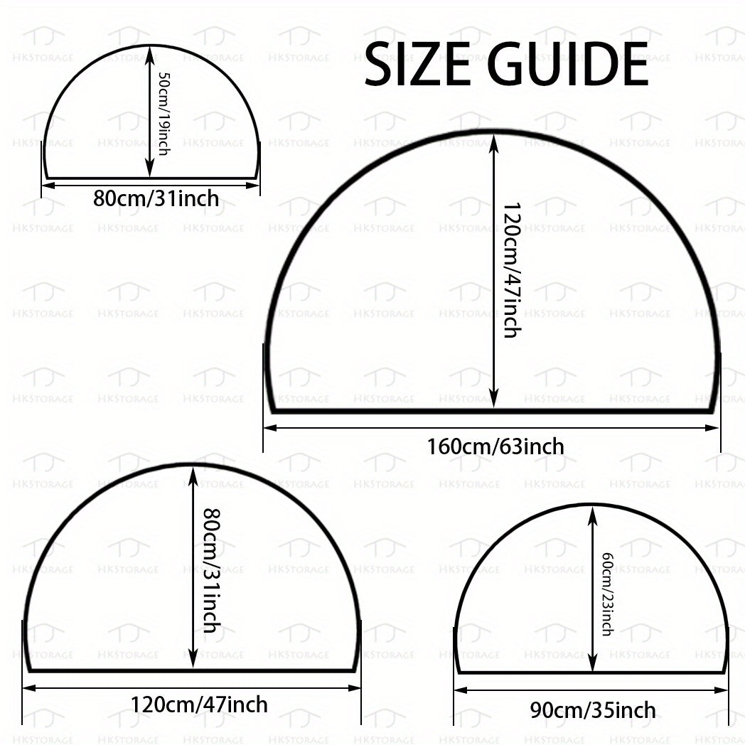 Half-Circle Welcome Floral Doormat Non-Slip Washable for High-Traffic Areas