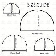 Half-Circle Welcome Floral Doormat Non-Slip Washable for High-Traffic Areas