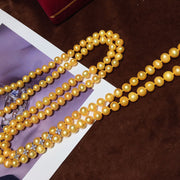 Long Chain Sweater with Freshwater Pearl Embellishments for Formal and Casual Wear