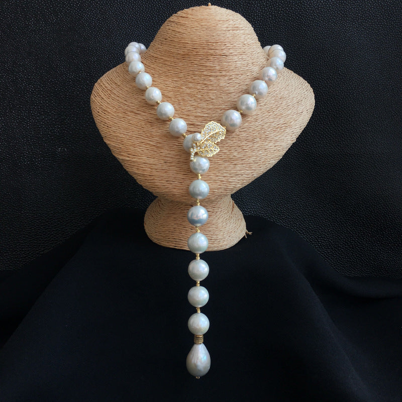 Zarif Barokko Pendant Marjon - Vintage Ilhomlangan Sviter Zanjiri, Partylar va Sovg'alar uchun Moslashtirilgan, O'ziga Xos Tasodifiy Sovg'a Qutisi Kiritilgan