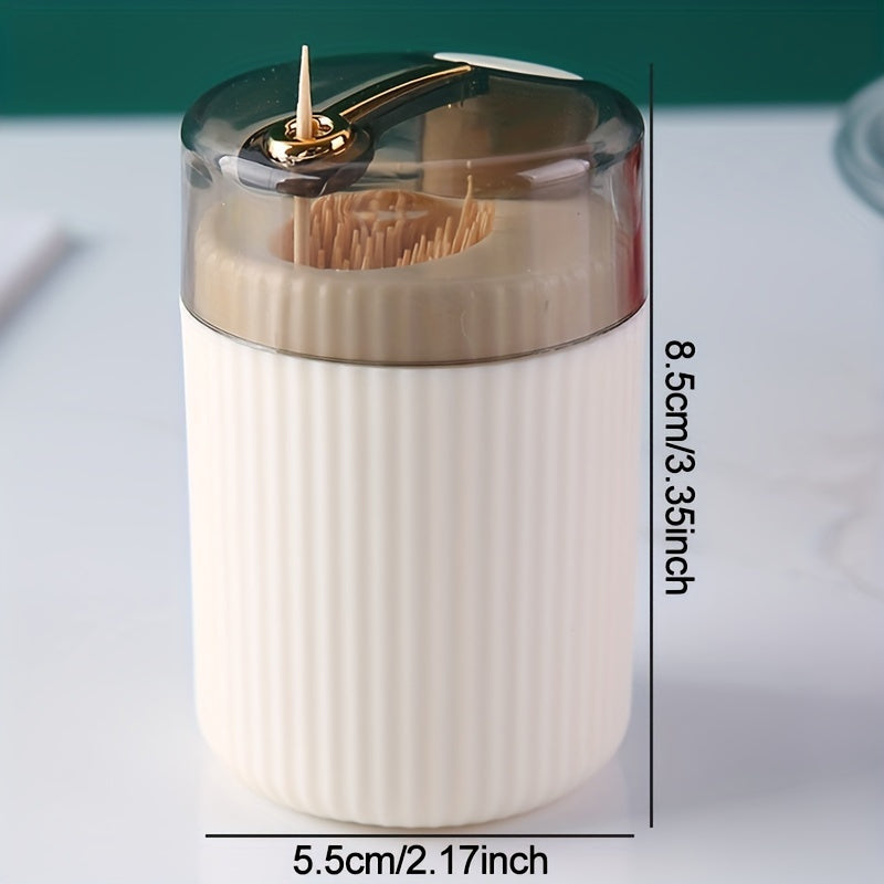 Automatic Plastic Toothpick Dispenser Push-Button No Power