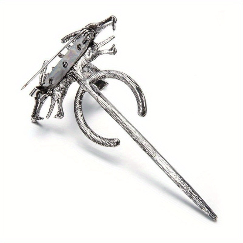 Uniseks Zink Alloy Lapel Badge bilan Boʻri va Ajdarha Vintage Dizaynlari
