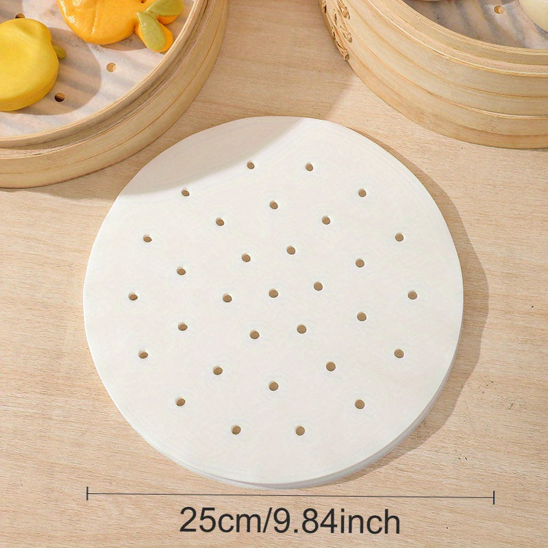 Силиконовая подкладка для пароварки для приготовления пельменей, булочек и хлеба - 25 см/9,84 дюйма - безопасна для использования с продуктами питания