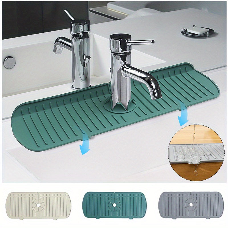 Rubber Dish Drying Mat Non-Slip Absorbent Heat Resistant Kitchen Counter Accessory