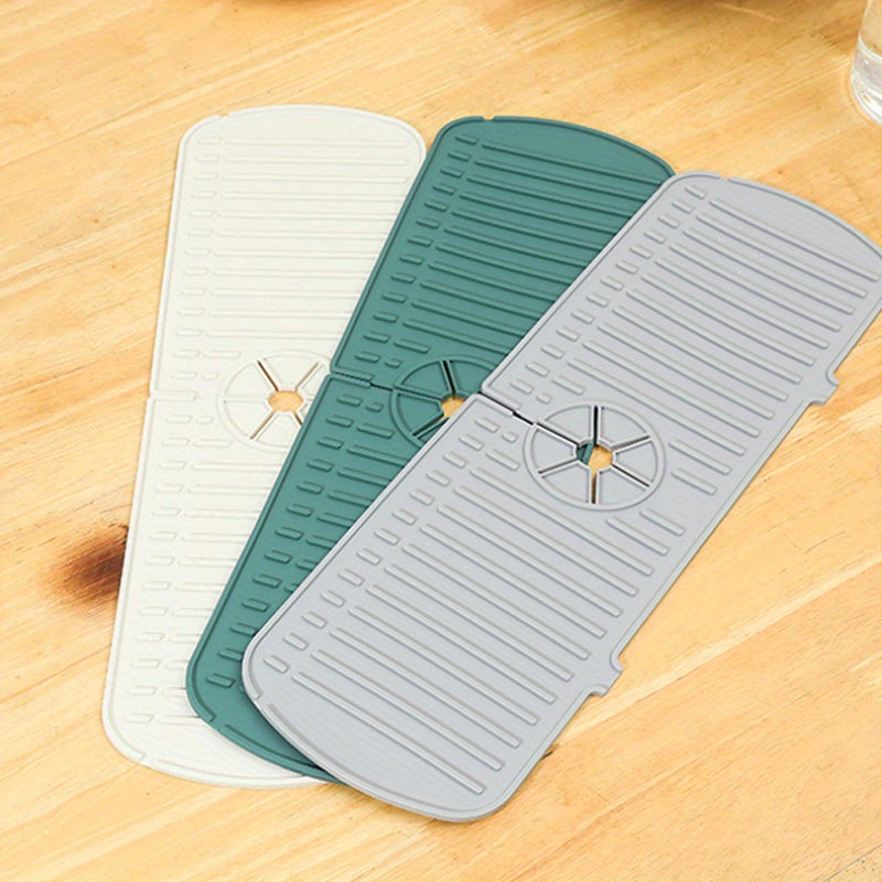 Rubber Dish Drying Mat Non-Slip Absorbent Heat Resistant Kitchen Counter Accessory