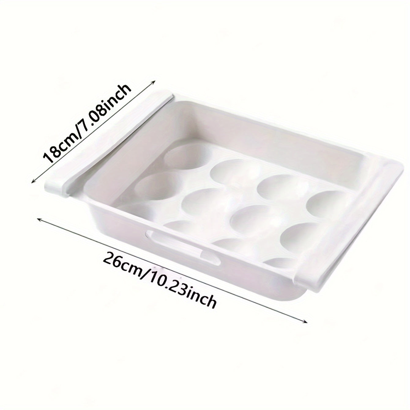 3-Piece Plastic Refrigerator Storage Bins with Egg Holder, Adjustable, Pull-Out Organizer