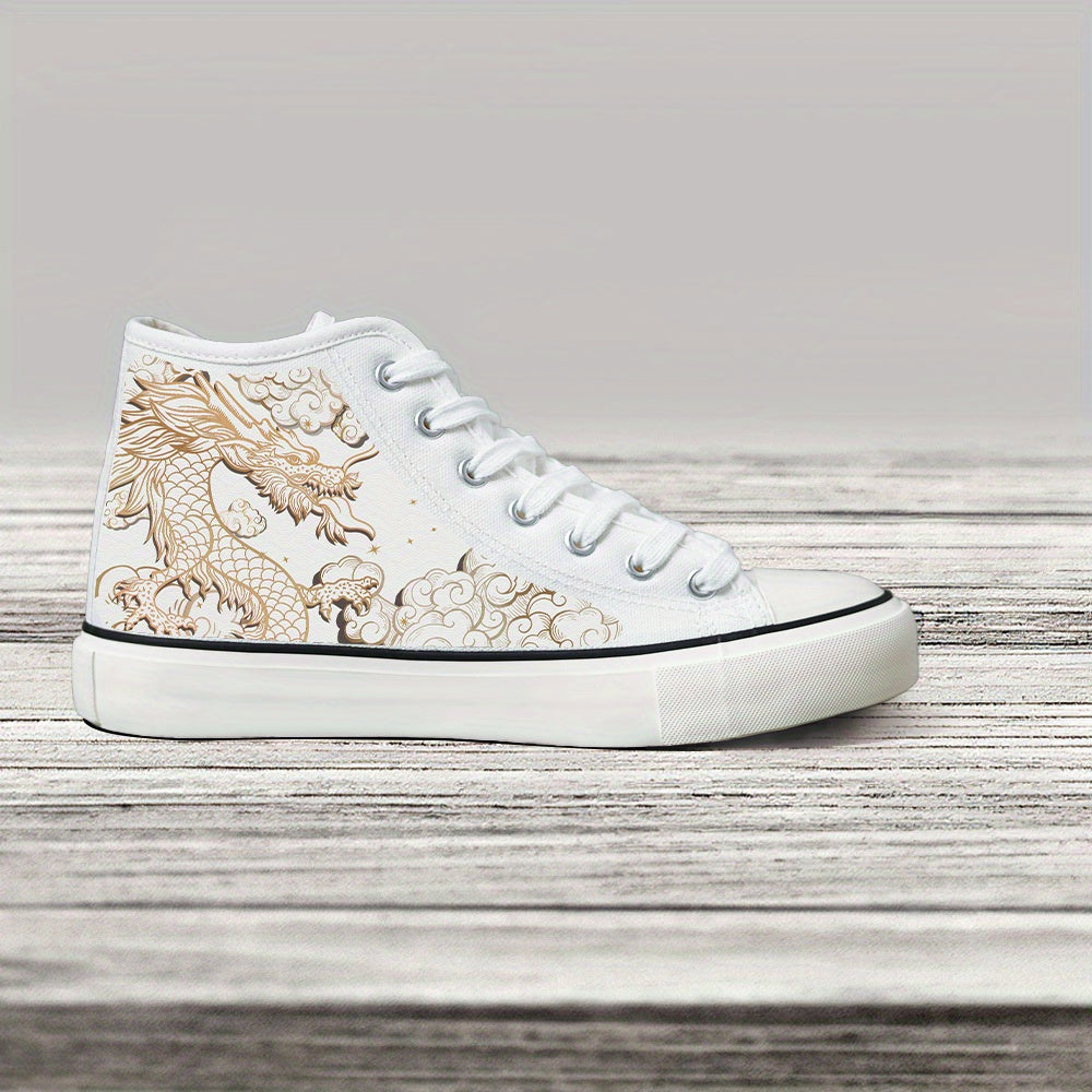 Women's Casual Canvas Sneakers Black and White Skateboarding Shoes