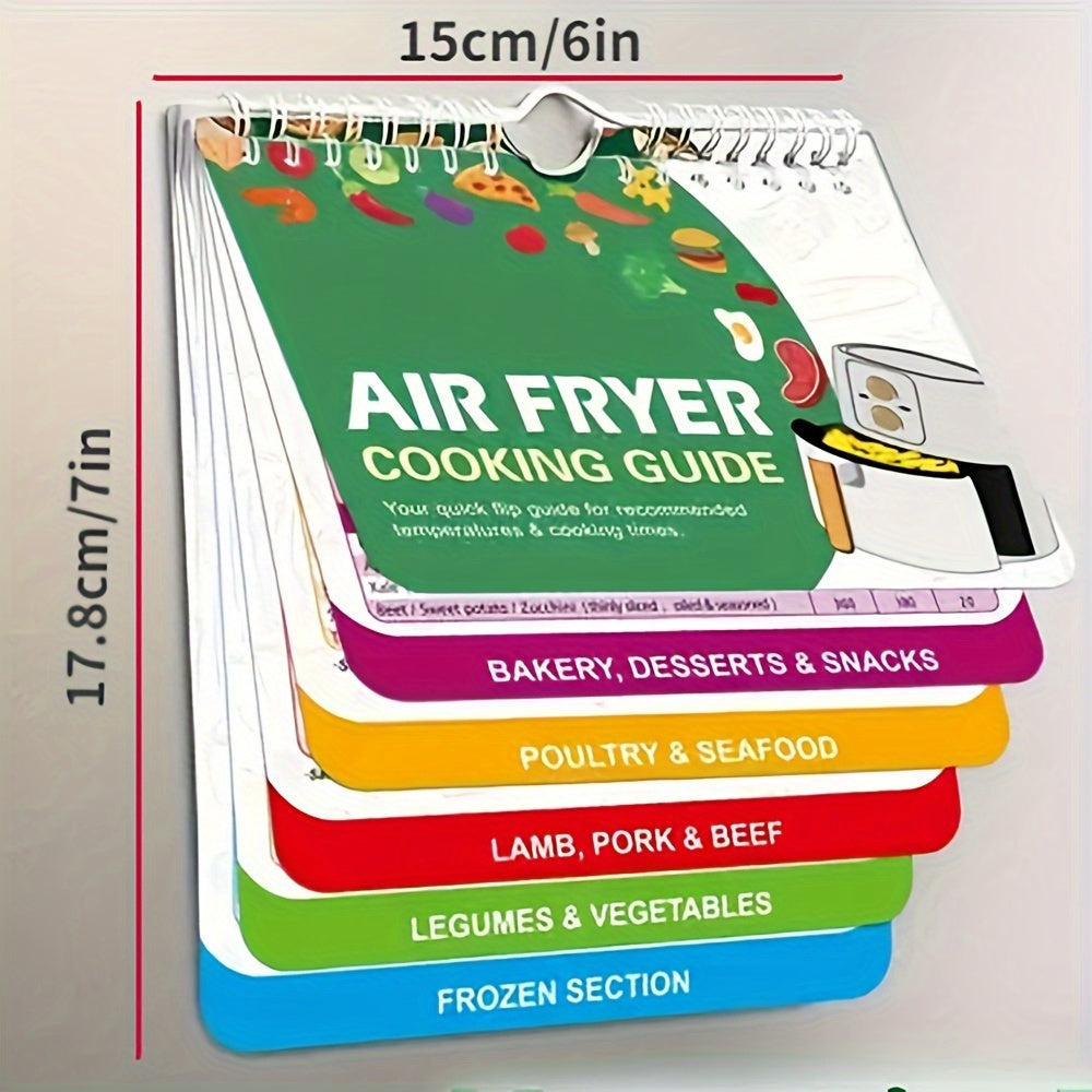 Руководство по времени приготовления в аэрогриле. Магнитная карта продуктов. ABS. Без батареи. Удобно.