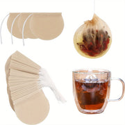 100 Unbleached Tea Infuser Bags for Loose Leaf Tea Coffee Spices Drawstring