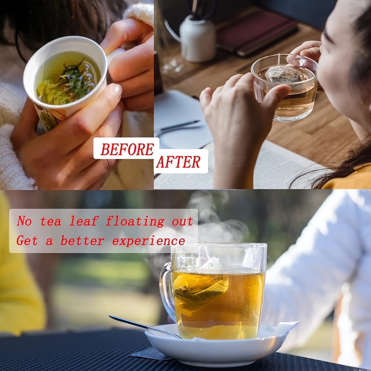 100 Unbleached Tea Infuser Bags for Loose Leaf Tea Coffee Spices Drawstring