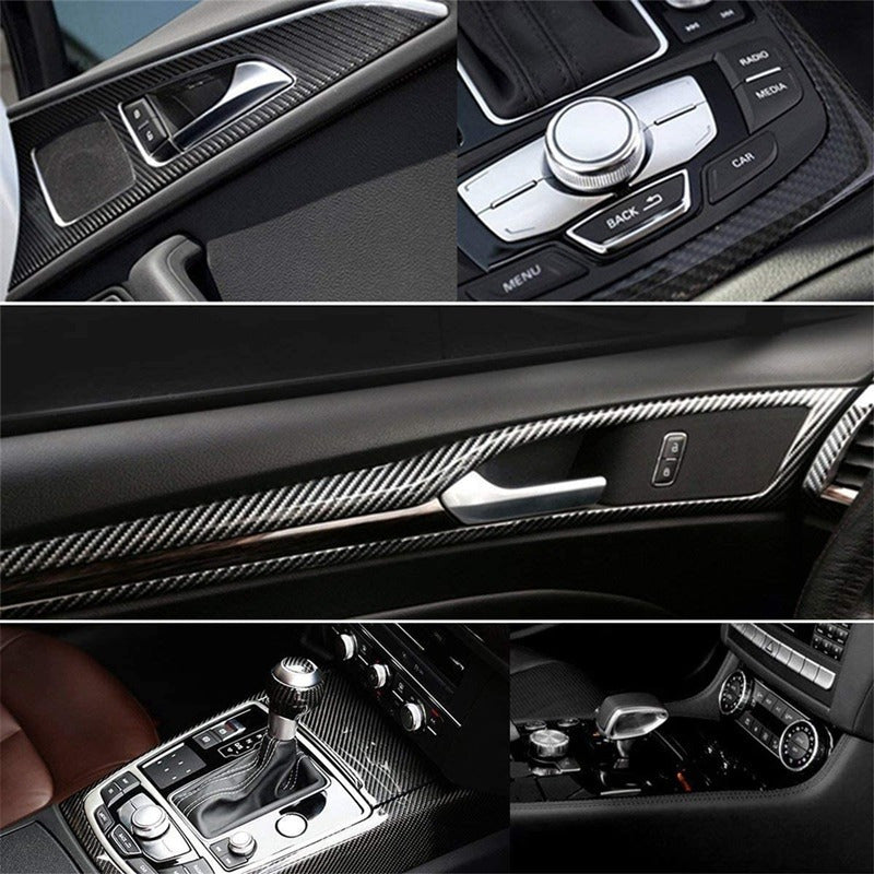 Self-Adhesive Carbon Fiber Vinyl Wrap Film for Car Interior Protection