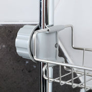 Stainless Steel Faucet Caddy Organizer for Sponges and Cloths Bathroom Accessory