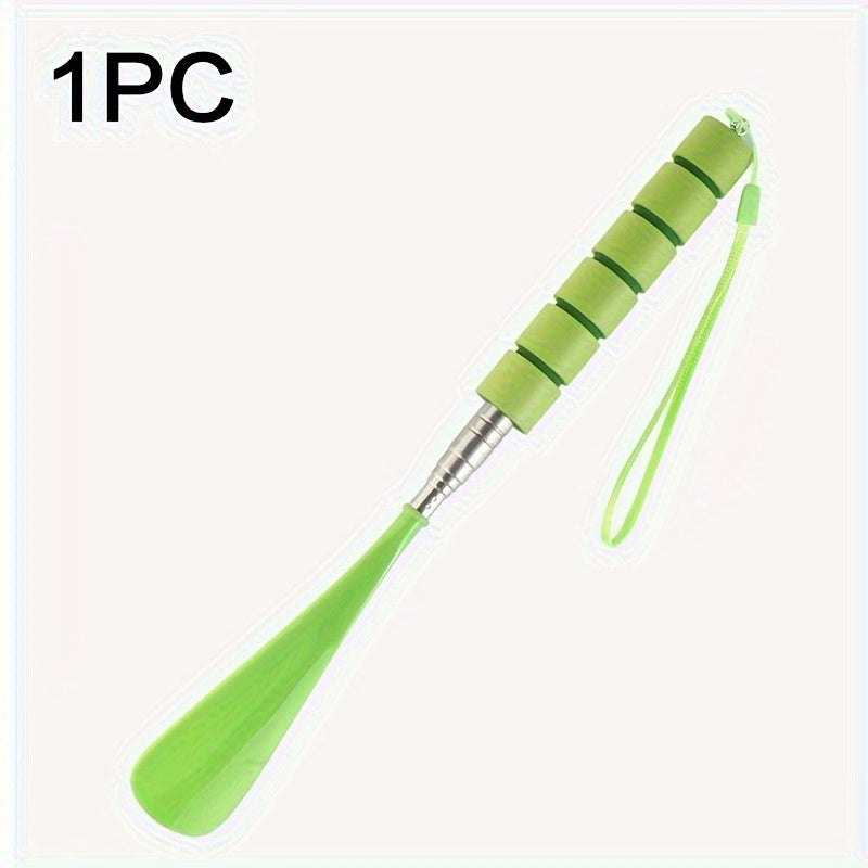 Adjustable Long Handle Shoehorn for Seniors Stainless Steel Telescopic