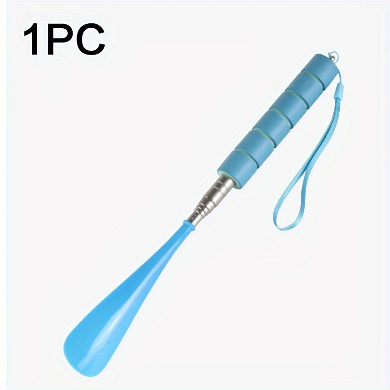Adjustable Long Handle Shoehorn for Seniors Stainless Steel Telescopic