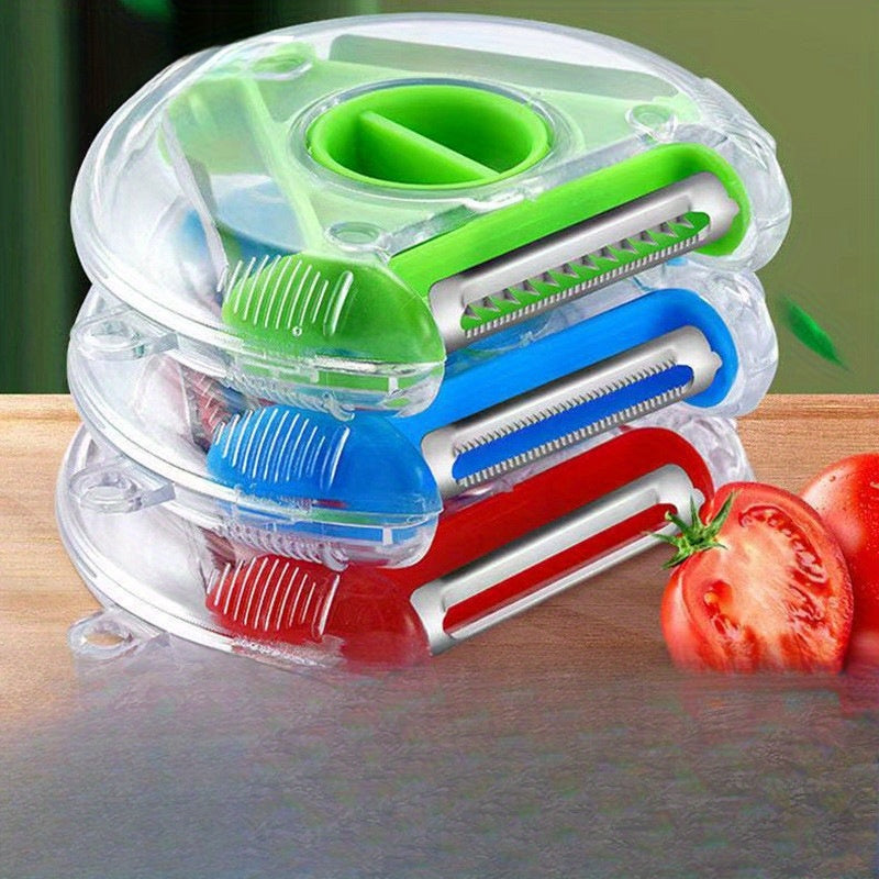 Three-in-One Kitchen Peeler Set with Grater and Chopper