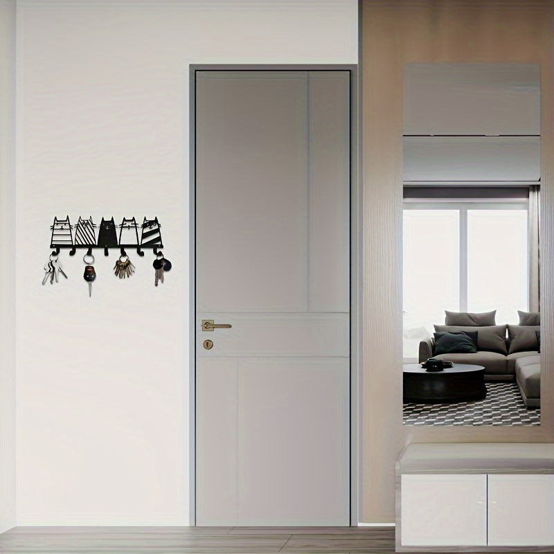 Metal Wall Hooks with Cat and Dog Paw Design for Coats and Accessories Space-Saving Organizer