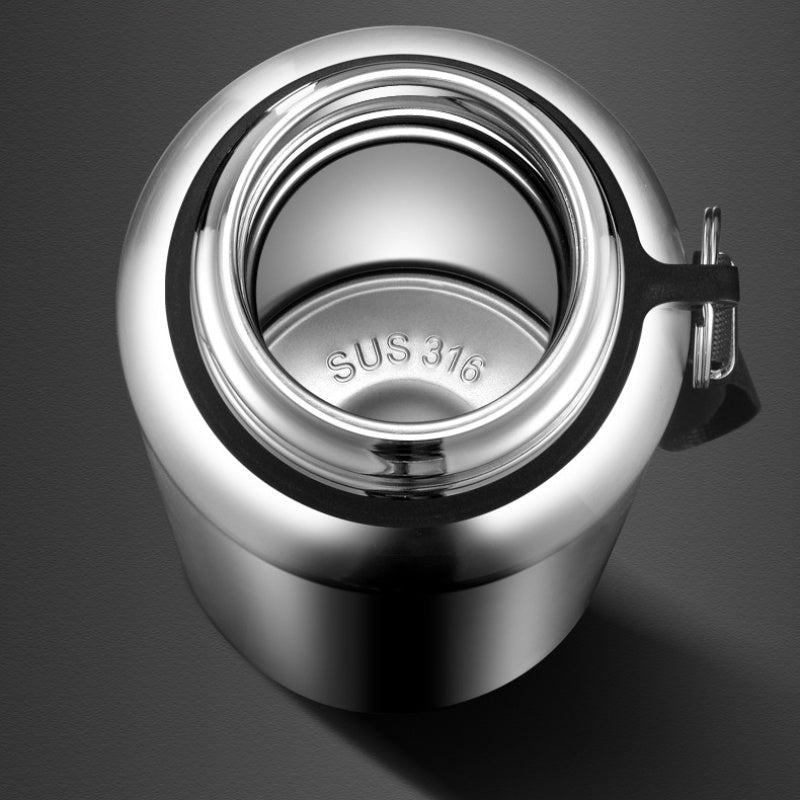 Large Capacity Stainless Steel Water Bottle Leak-Proof Reusable Travel-Friendly with Handle