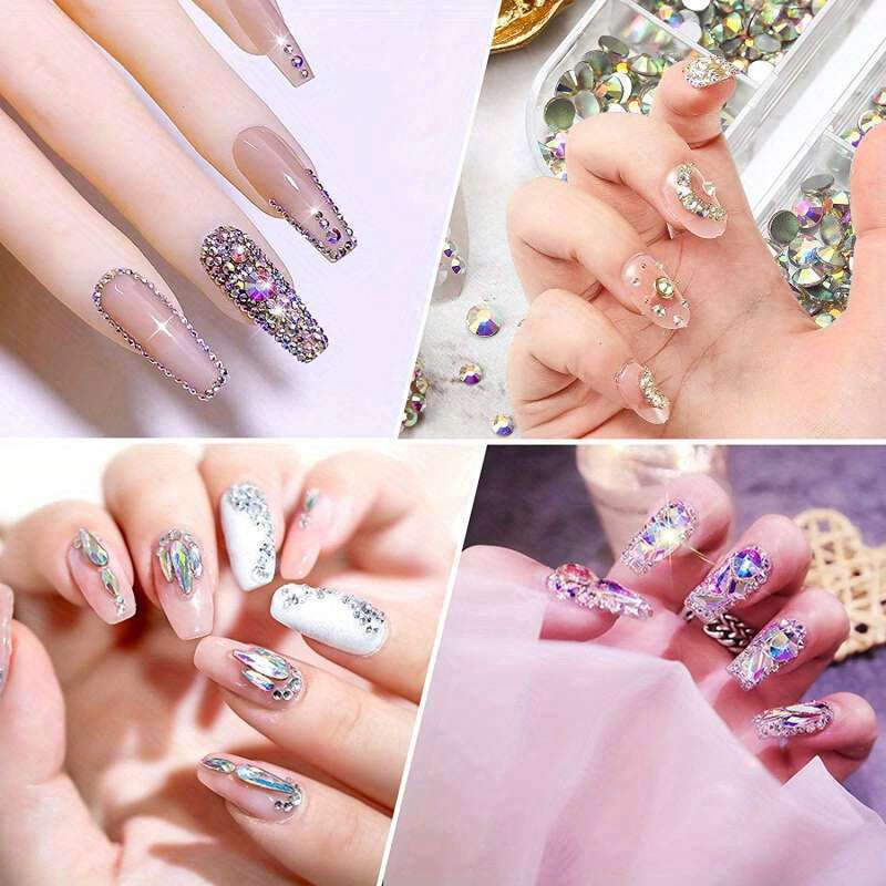 10,000 piezas de cristales AB en plano para arte de uñas, joyería y manualidades