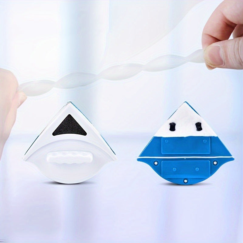 Ikki Tomonlama Magnit Uchburchak Deraza Tozalagich - Kuchli Magnit Kuch, Kengaytirilgan Gubka, Ichki Suv Saqlash, Anti-Qisish Himoyasi, Elektrsiz Tozalash Vositasi, Baland Bino Qirqish, Oddiy Silliqlash, Mustahkam Plastik Qurilish