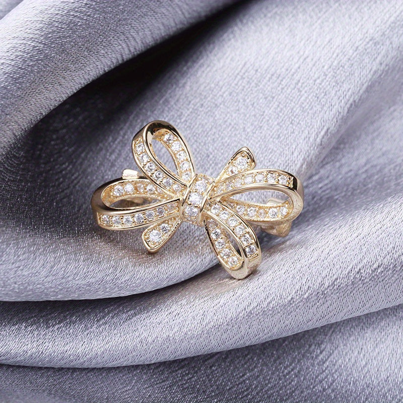 Elegant Mini Bow Brooch for Women V-Neck Shirts Small Pin Fastening Jewelry