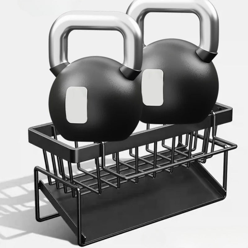 Kitchen Sink Organizer with Over-the-Sink Towel Rack and Spice Holder No-Drill Installation