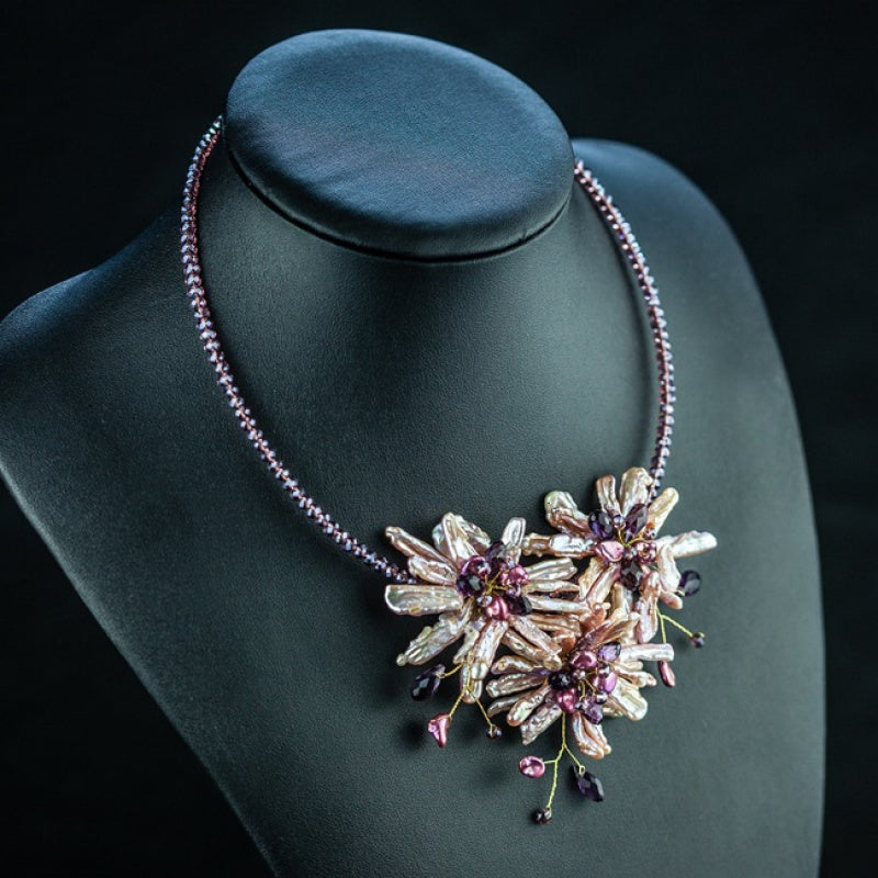 Freshwater Pearl Choker Necklace for Women Elegant Statement Jewelry Natural Stones Gift