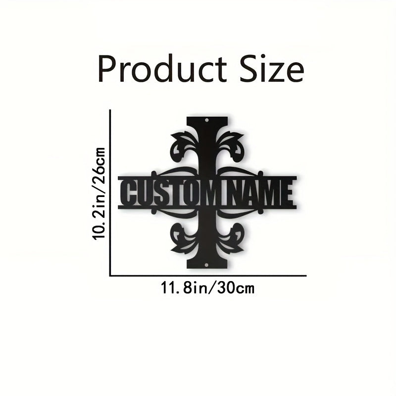 Personalized Metal Family Name Wall Decor with Custom Iron Monogram Sign