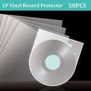 50-Pack Grey Anti-Static Vinyl Record Sleeves 12.7-30.48cm for LP Protection