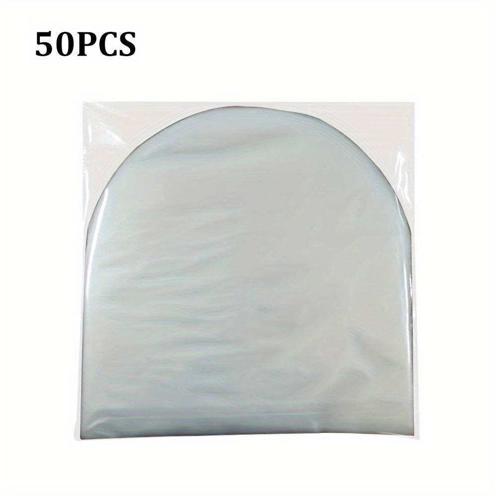 50-Pack Grey Anti-Static Vinyl Record Sleeves 12.7-30.48cm for LP Protection